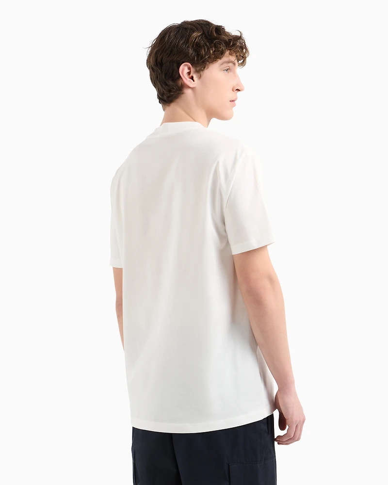 Regular fit mercerised cotton T-shirt