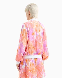 Bomber jacket floral fabric