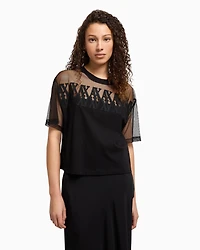 T-shirt with transparent insert