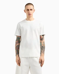 Regular fit T-shirt with rhinestone logo