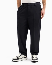 Slim fit twill trousers