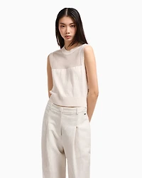 Openwork knit top