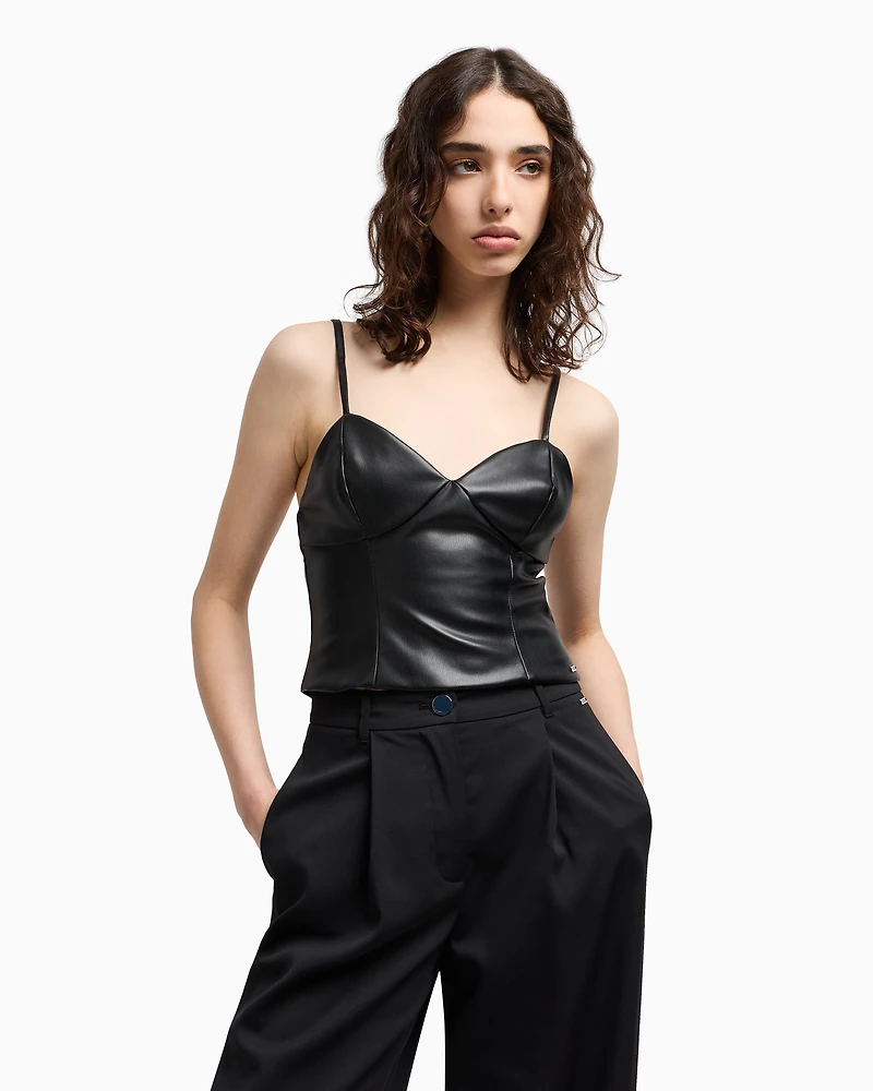 ASV Faux Leather Top