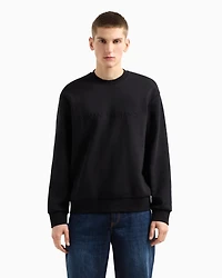 Armani Exchange - Crewneck cotton blend sweatshirt, Man, Black, Size: