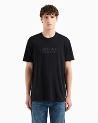 Armani Exchange - Regular fit T-shirt with ASV logo, Man, Black, Size: