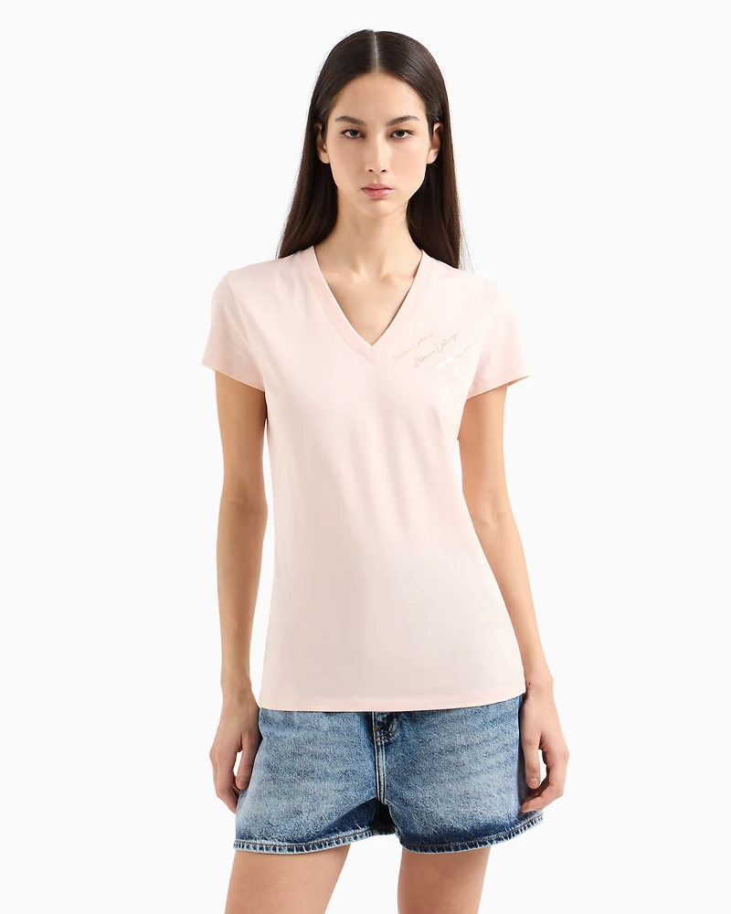 Slim fit T-shirt with signature logo