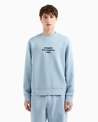 Crewneck sweatshirt bonded stretch fabric