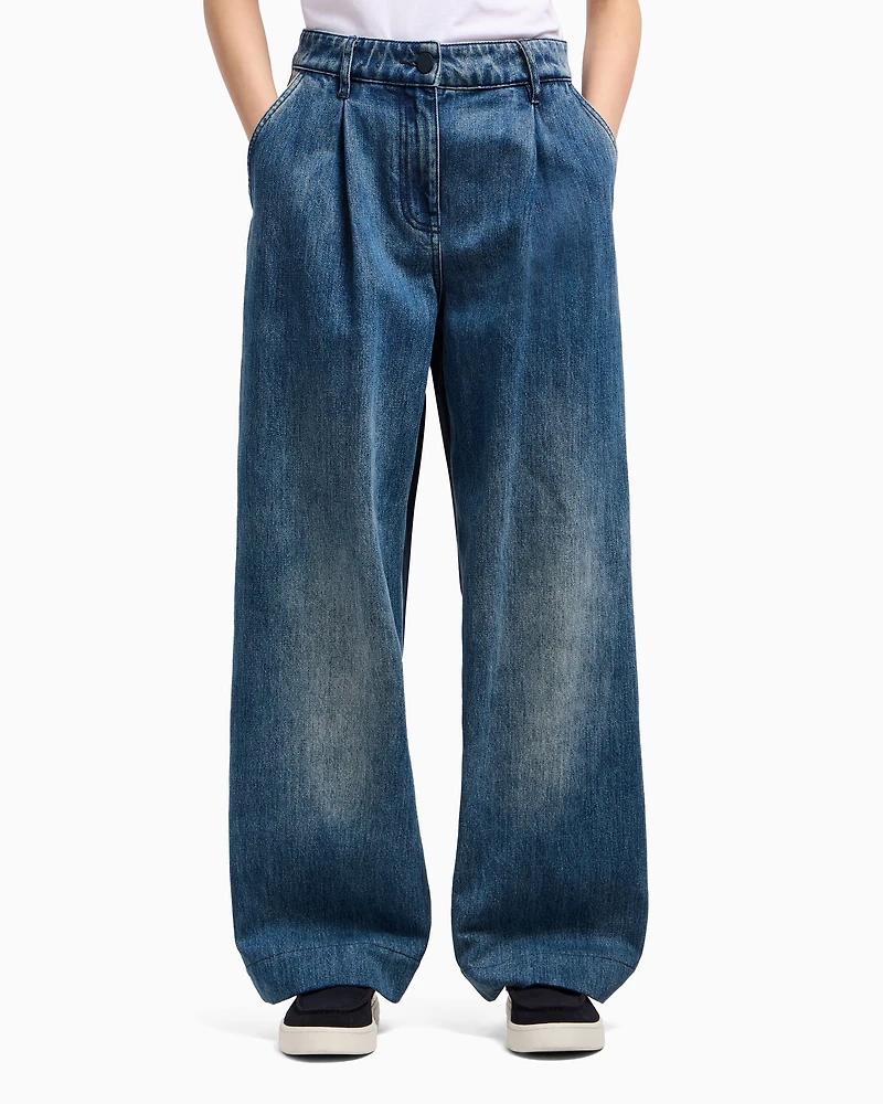 Oversized jeans denim and twill