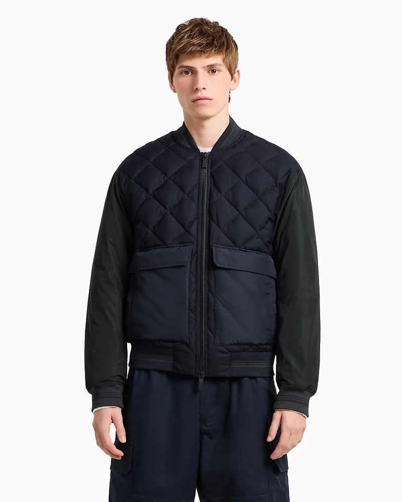 Jacket with quilted insert and maxi pockets