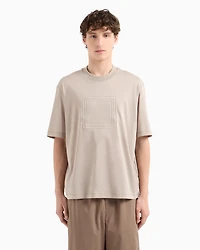 Regular fit mercerised cotton T-shirt