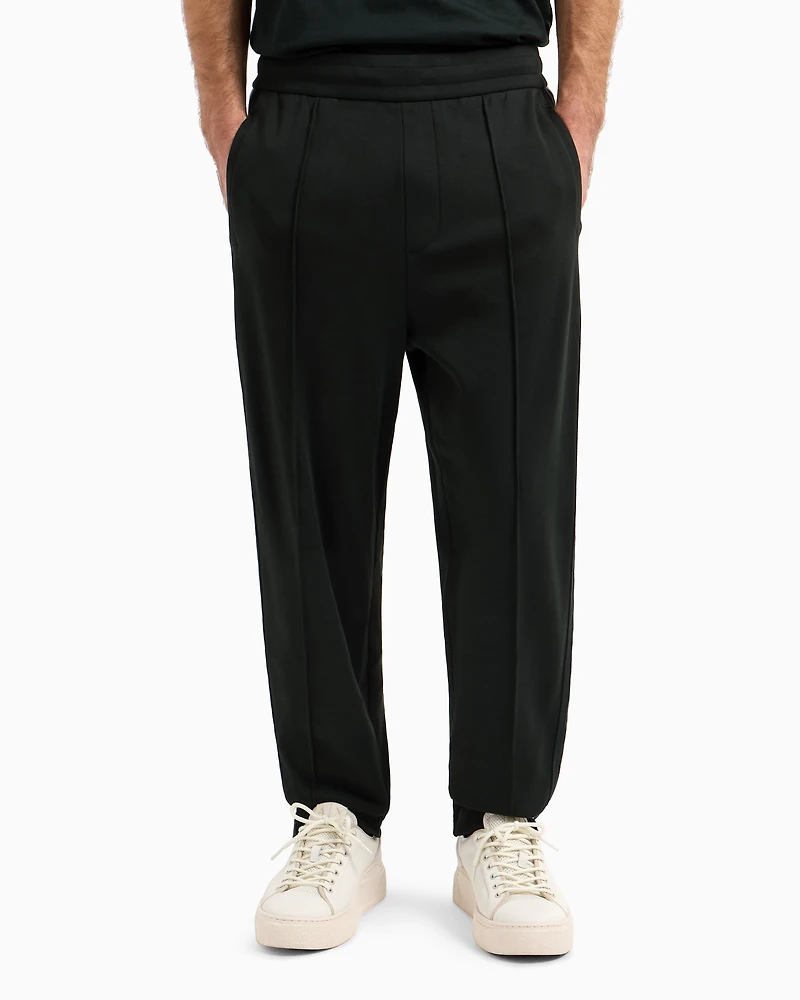 Regular fit trousers with contrasting band