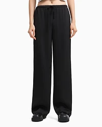 Palazzo trousers matte satin fabric