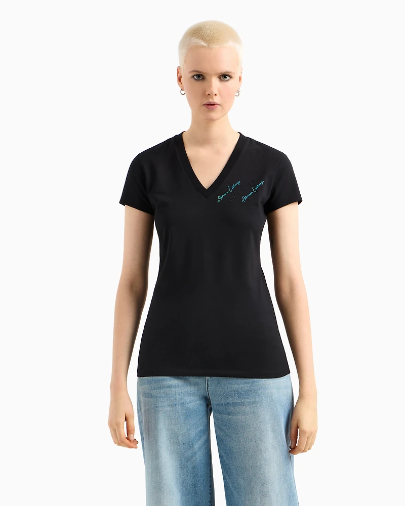 Slim fit T-shirt with signature logo