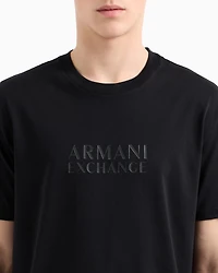 Armani Exchange - Regular fit T-shirt with ASV logo, Man, Black, Size: