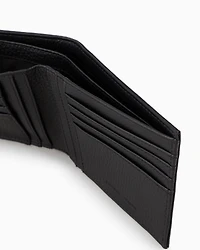 Emporio Armani - Gift box with wallet and keyring in tumbled leather, Man, Black, Size: TU