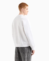 Crewneck sweatshirt with vinyl logo print
