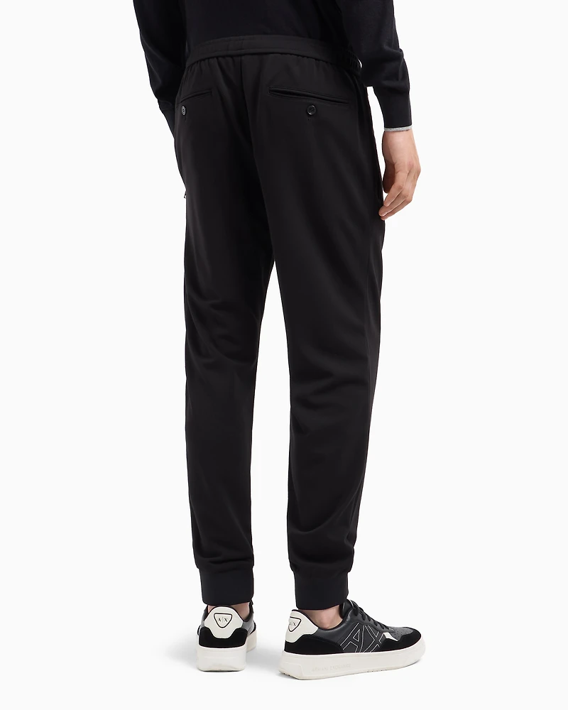 Stretch nylon jogger trousers