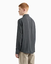 Armani Exchange - Regular fit shirt ASV fabric, Man, Blue, Size: