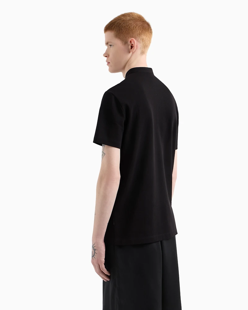 Slim fit polo cotton piquet