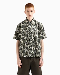 Regular fit palm tree patterned shirt