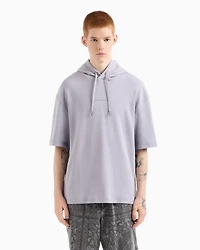 Short-sleeved sweatshirt with logo