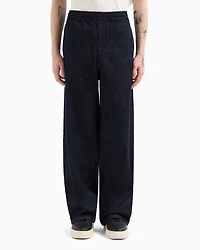 Wide leg denim jeans