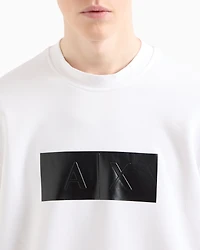 Crewneck sweatshirt with vinyl logo print