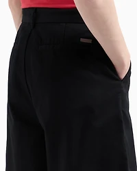 Armani Exchange - Cotton twill Bermuda shorts, Man, Black, Size: