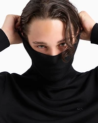 Armani Exchange - Virgin wool turtleneck sweater, Man, Black, Size: