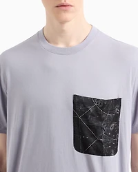 Regular fit T-shirt with patterned pocket
