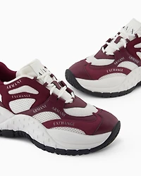 Armani Exchange - Chunky sneakers with contrasting inserts, Woman, White, Size: