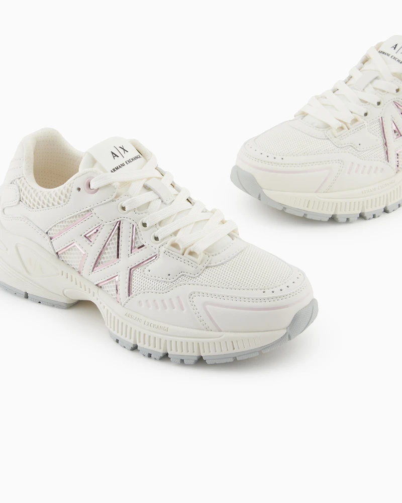 Armani Exchange - Sneakers, Woman, White, Size: