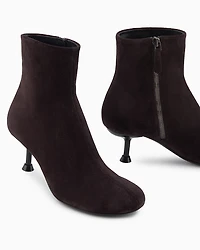 Emporio Armani - New York capsule collection suede ankle boots with kitten heel, Woman, Brown, Size:
