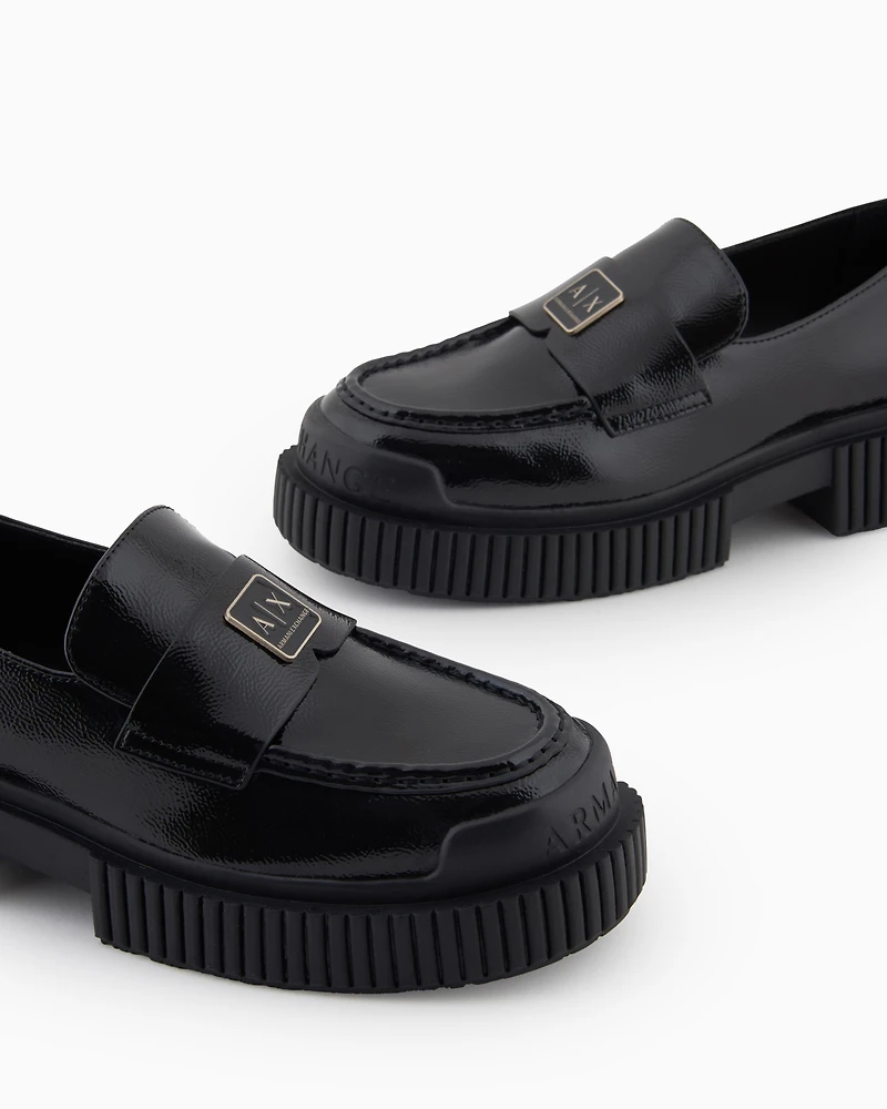 Armani Exchange - Loafers, Woman, Black, Size: