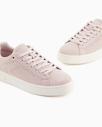 Leather sneakers with embossed details
