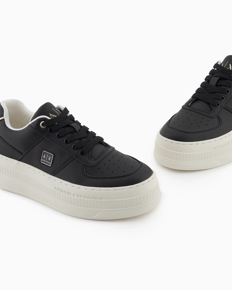 Armani Exchange - Sneakers, Woman, Black, Size: