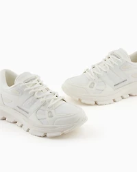 Armani Exchange - Sneakers with contrasting details, Man, White, Size: