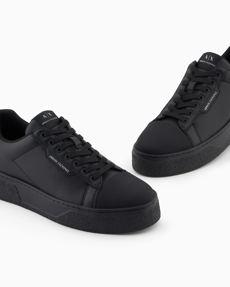Armani Exchange - Sneakers with high sole, Man, Black, Size: