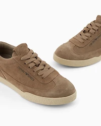 Emporio Armani - Leather and suede sneakers , Woman, Size:
