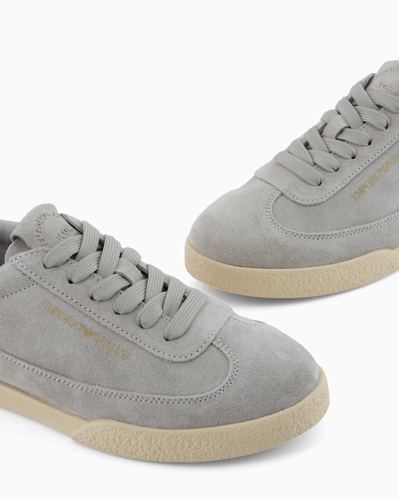 Emporio Armani - Leather and suede sneakers , Woman, Size: