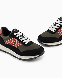 Armani Exchange - Sneakers with contrasting logo, Man, Black, Size: