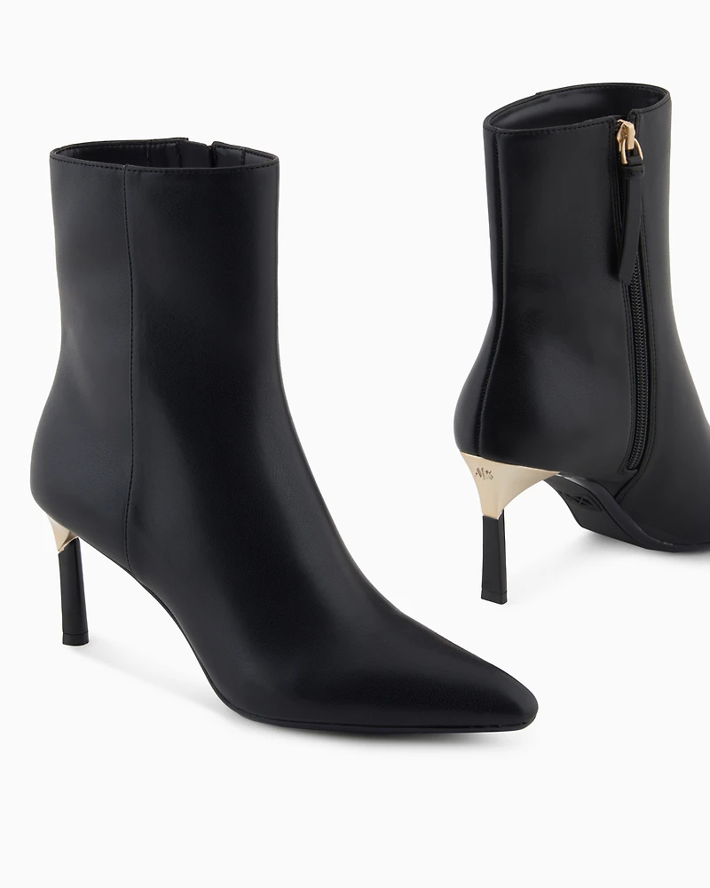 Ankle boots with gold detail