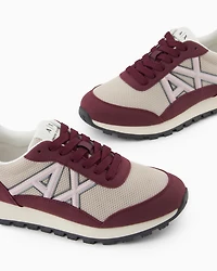 Armani Exchange - Sneakers, Woman, Burgundy, Size: