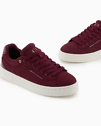 Leather sneakers with embossed details