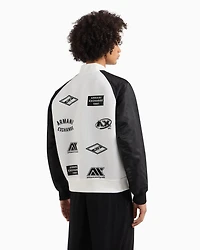 Bomber jacket with logo patches