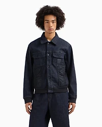 Armani Exchange - Stretch cotton denim jacket, Man, Blue, Size: