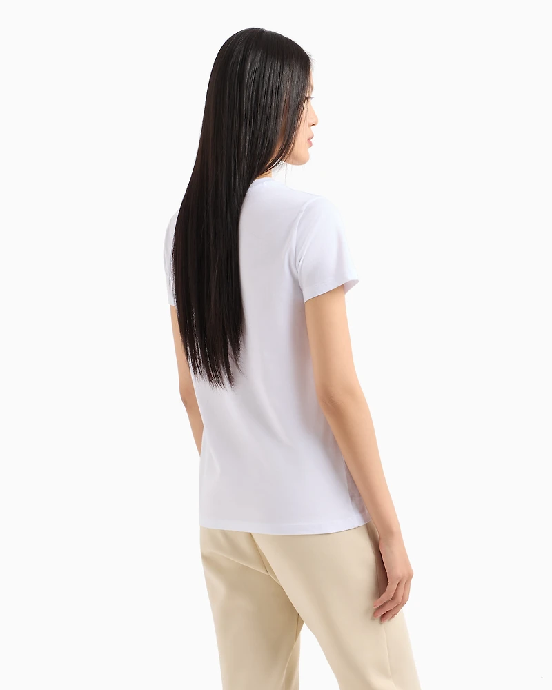 Armani Exchange - Regular fit jersey t-shirt, Woman, White, Size: