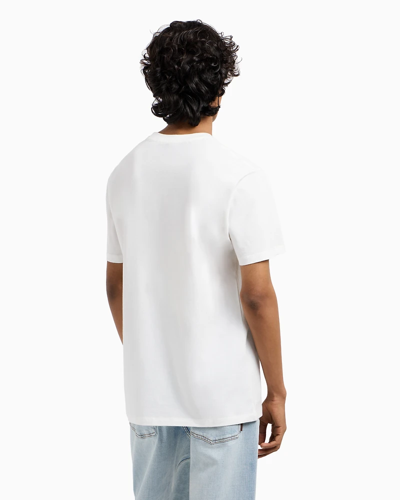 Armani Exchange - Regular fit cotton T-shirt with logo, Man, White, Size:
