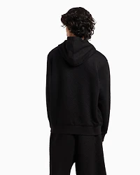 Tonal Embossed Hoodie Sweatshirt