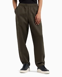 Linen and lyocell chino trousers